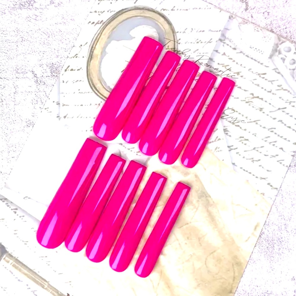 10 pc Acrylic Pressure On Nails Coffin Shape